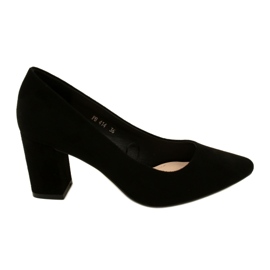 Sergio Leone Suede Heel Pumps PB414 Sort