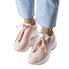 Stacey pink wedge sneakers lyserød