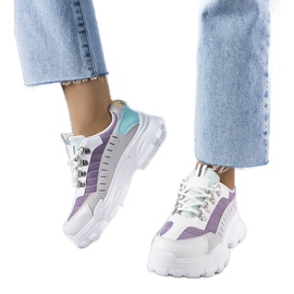 Grå chunky sneakers til kvinder hvid