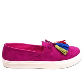 BM Salma Fuchsia forårssneakers med kvaster lyserød