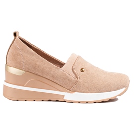 SHELOVET Damesko beige Potocki ruskind