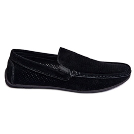 Klassiske suede loafers til mænd Sort Felixo