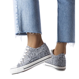 Sorte low wedge sneakers fra Garceau hvid