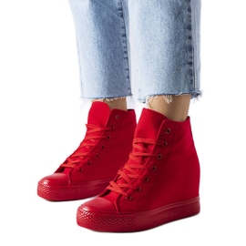 BM Røde wedge sneakers fra Groussay