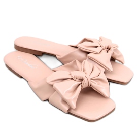 Minnen Nude Bow Slides lyserød