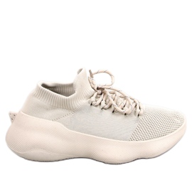 Callens Beige strømpesneakers