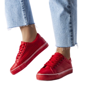 BM Røde øko-læder sneakers fra Joffre