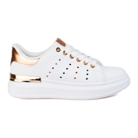 Shelovet hvide sneakers med tykke såler