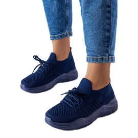 Blå sneakers med fleksibel overdel fra Gois