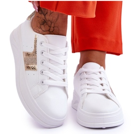 Diahna damesneakers hvid og guld
