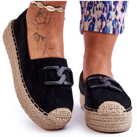 Klassiske Platform Espadrilles til kvinder Sort Maurine