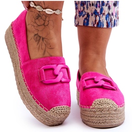 FI1 Klassiske espadriller til kvinder Fuchsia Maurine lyserød