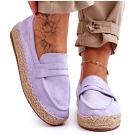 FI1 Dame ruskind Espadrilles Lilla Keyla violet