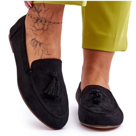 FB1 Ruskind Klassiske Loafers Med kvaster Sort Averil