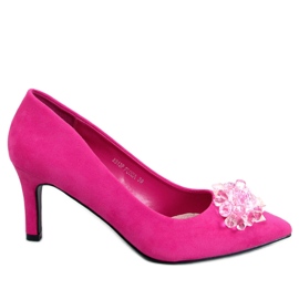Seastar Breinne Fuchsia ruskindsnitter med sten lyserød
