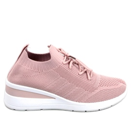PA1 Croft Pink Hidden Wedge Trainers lyserød