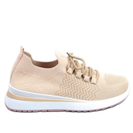 PA1 Barthel Beige strømpe sportssko