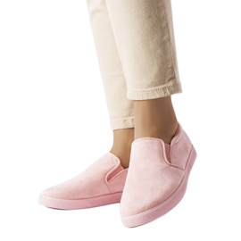 Pink øko-ruskind sneakers fra Leroy lyserød