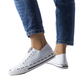 Hvide gennembrudte sneakers Big Star FF274024