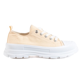 Platformsneakers til kvinder Shelovet beige
