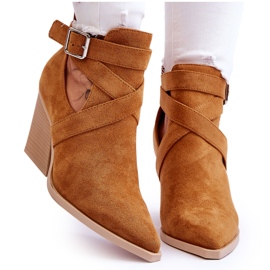 Dame ruskind Camel Dennise Cowboy støvler brun