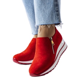 Røde wedge sneakers fra Létourneau