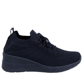 PA1 Paquet Black wedge sneakers sort