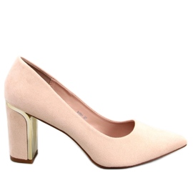 PA1 Lucrezia Beige pumps med hæl