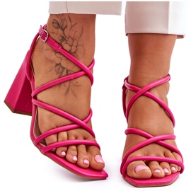 FJ1 Klassiske højhælede sandaler Fuchsia Lucetta lyserød