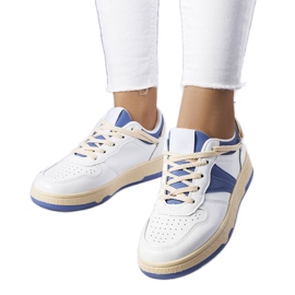 Hvide og blå damesneakers fra Marcella