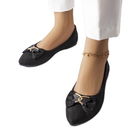 Jette sorte ballerinaer med spids tå