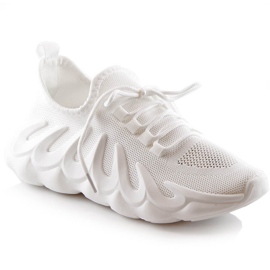 Slip-on sportssko i mesh, hvid Vinceza 13575, til kvinder