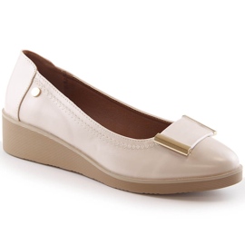 M. DASZYŃSKI Kvinders beige kilepumper M.Daszyński MR2265-4