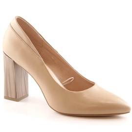 Beige spidse pumps til kvinder fra Sergio Leone PB217