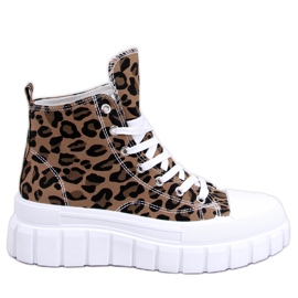 BM Tiger Leopard high-top sneakers brun