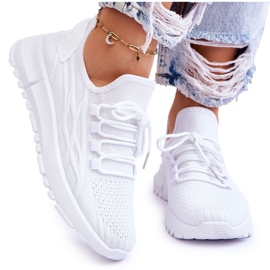 FB2 Slip-on sportssneakers til kvinder Hvid Rosett