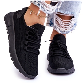 FB2 Slip-on sportssneakers til kvinder Sort Rosett