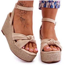 Damesandaler Beige Kendall brun