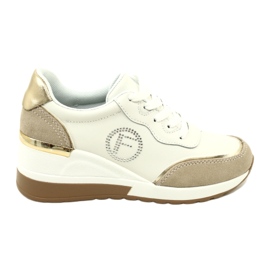 Filippo DP4660/23 WH BE sportssko til kvinder, hvid og beige