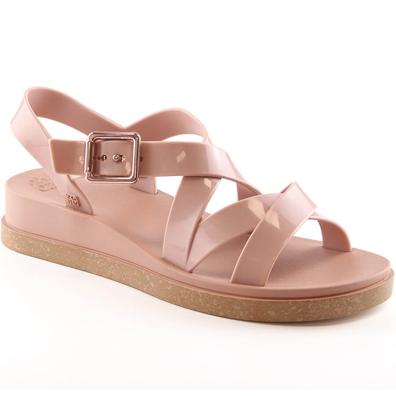 Komfortable elastiske sandaler til kvinder, duftende nøgen ZAXY Plena Sand JJ285094 lyserød