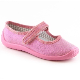 Ballerina hjemmesko til børnehavepiger pink Nazo N001ECW lyserød