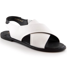 Flade slip-on sandaler til kvinder hvide Potocki YQ21024