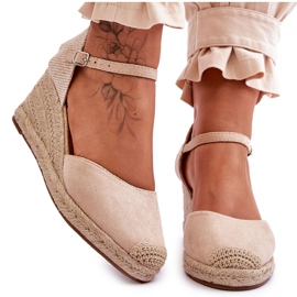Ruskind Espadrilles Wedge Sandaler Beige Cammer brun