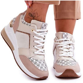 Kile-sneakers til kvinder hvid-beige Nomera