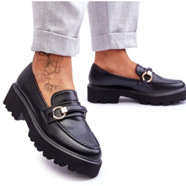 Dame Læder Loafers Sort Camerin