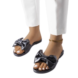 BM Sorte elegante sandaler med sløjfe fra Garnier
