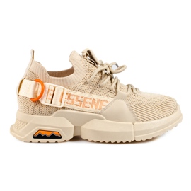 Kvinders beige openwork sneakers fra Shelovet
