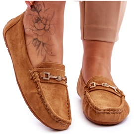 Ruskind Loafers med brun Eleina Ornament
