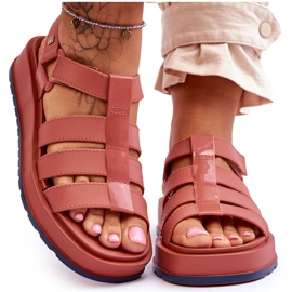 Veganske sandaler til kvinder med velcro ZAXY JJ285016 Dirty Pink lyserød