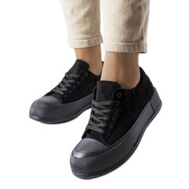 BM Sorte platformssneakers fra Agathe